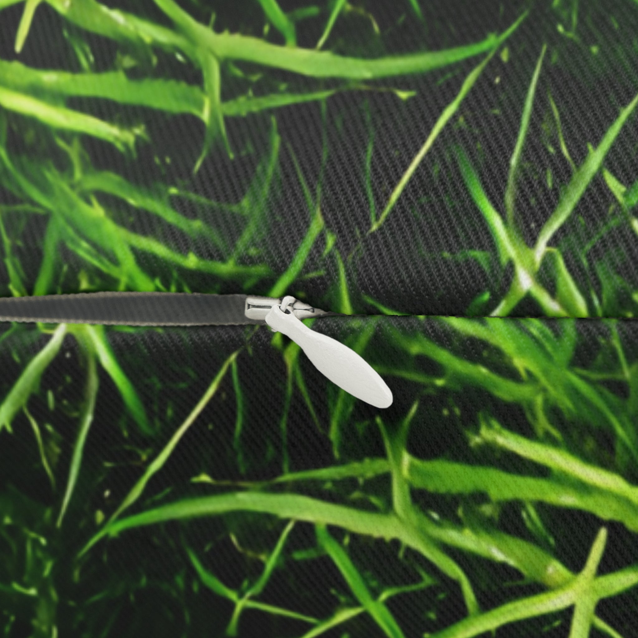 Peace Green Grass Lumbar Pillow — Decorative Throw Cushion with "PEACE" Text