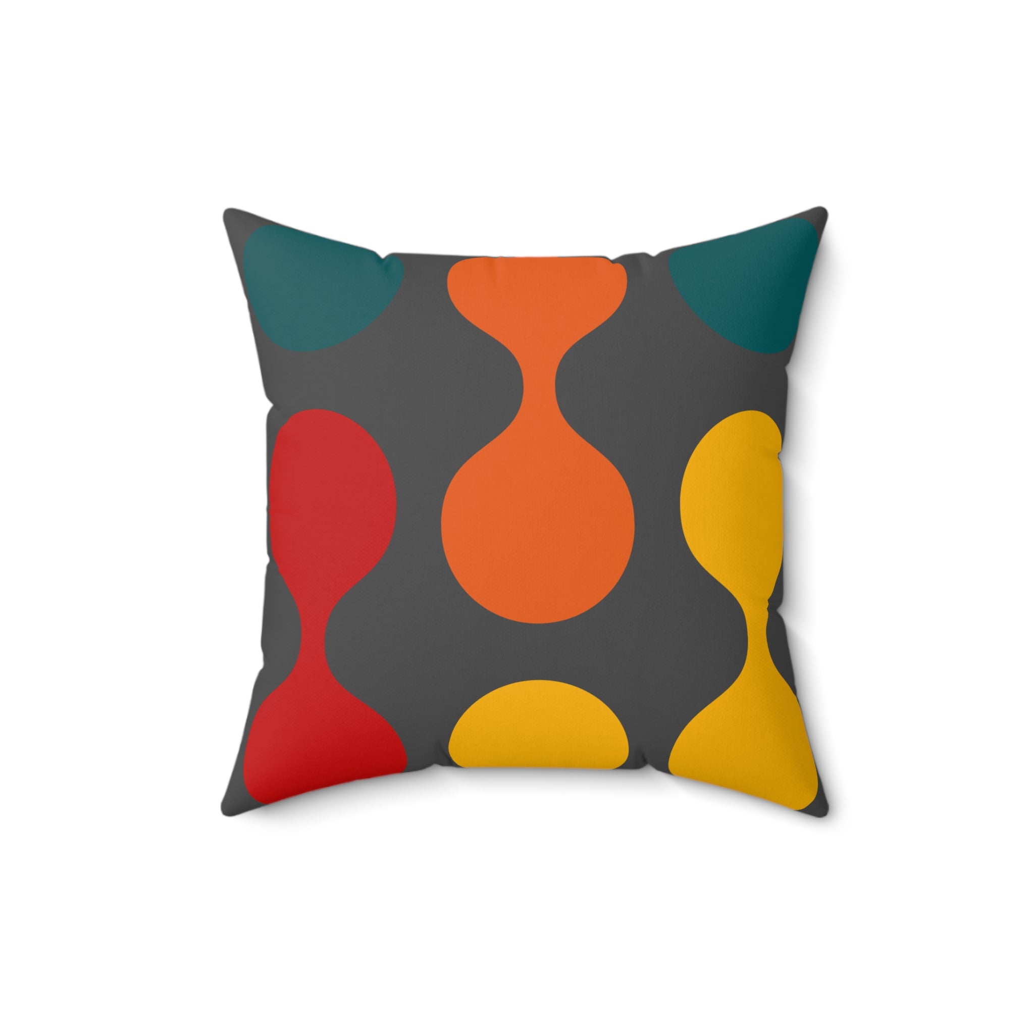 Retro Geometric Throw Pillow — Mid-Century Mod Pattern