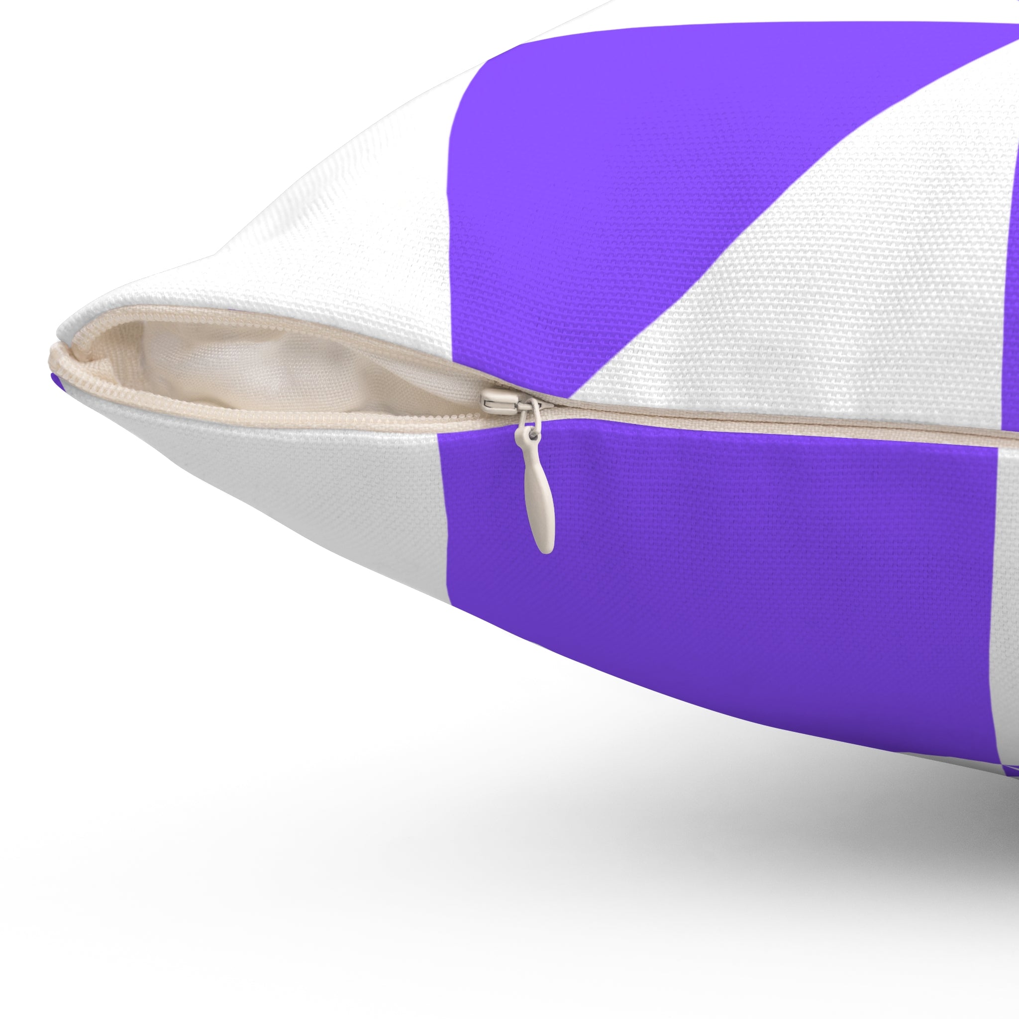 Geometric Purple Quilt-Block Square Throw Pillow