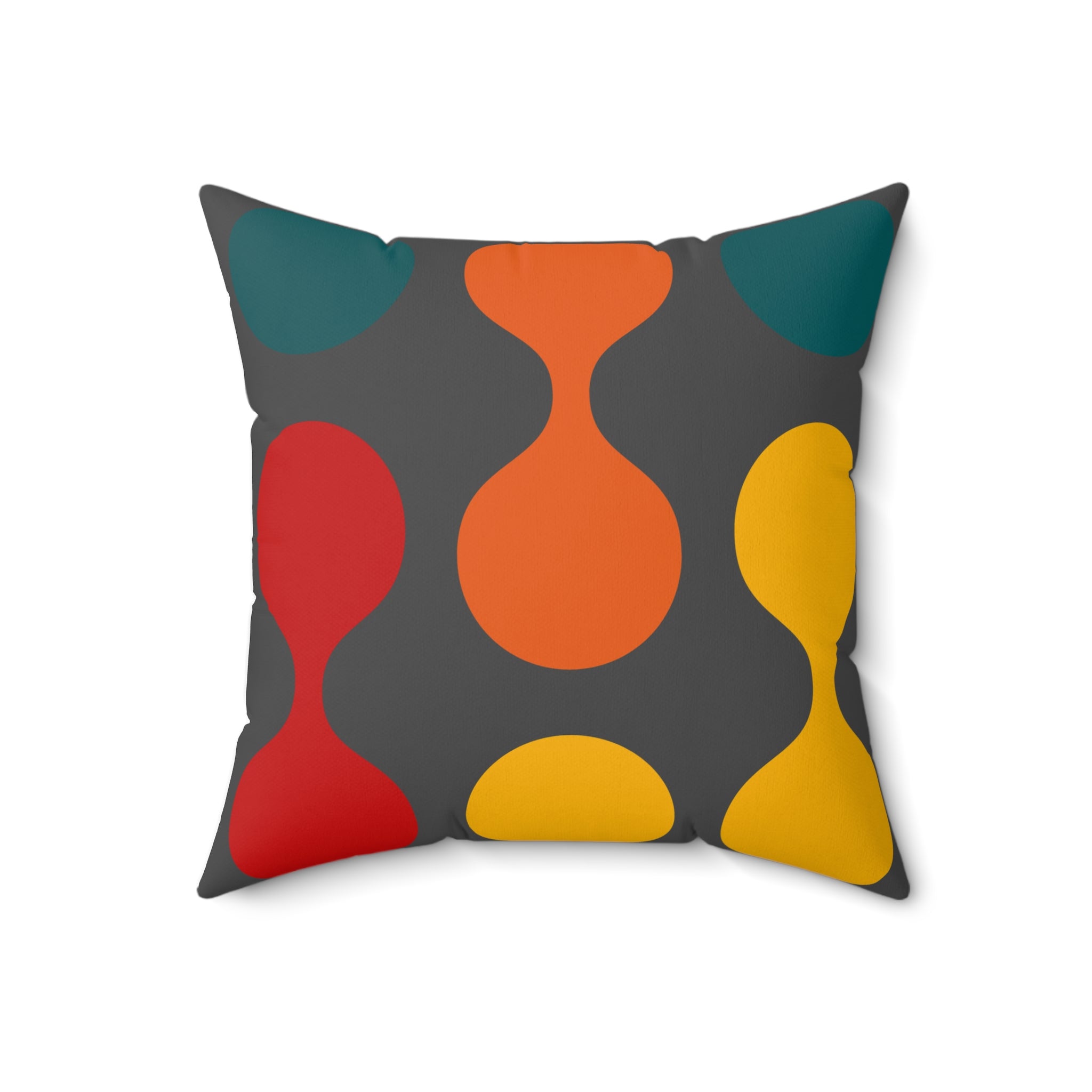 Retro Geometric Throw Pillow — Mid-Century Mod Pattern