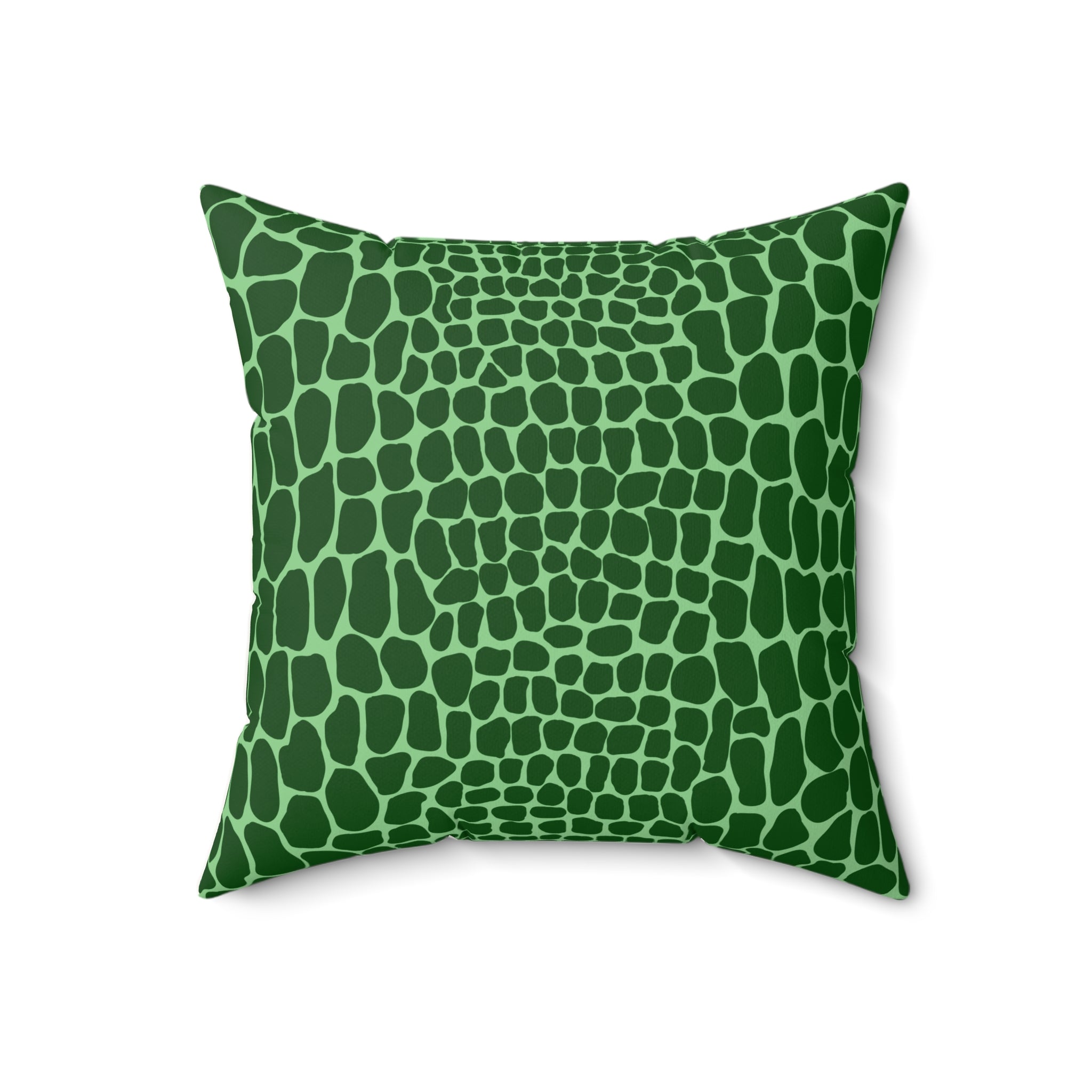 Green Giraffe Spot Pattern Pillow
