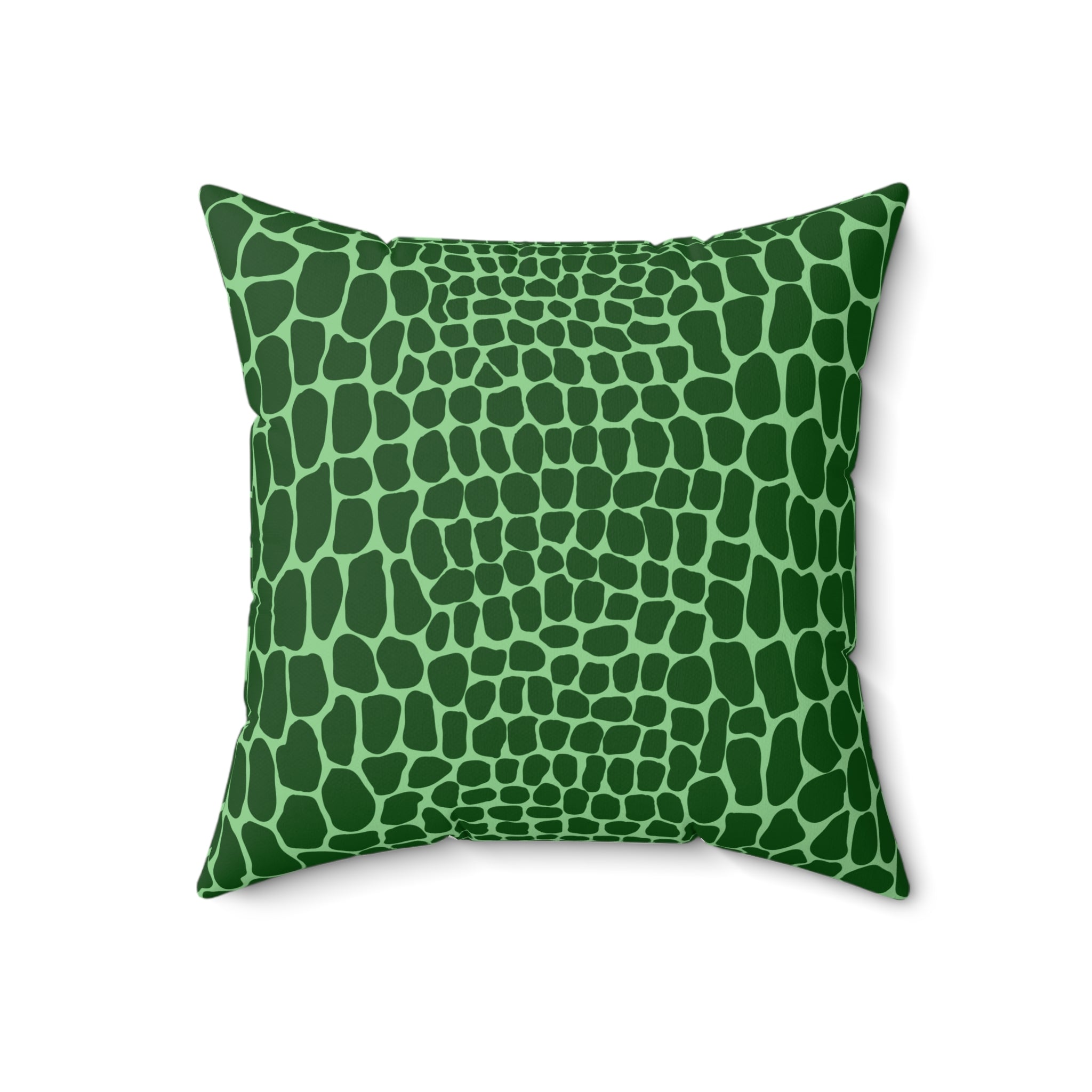 Green Giraffe Spot Pattern Pillow