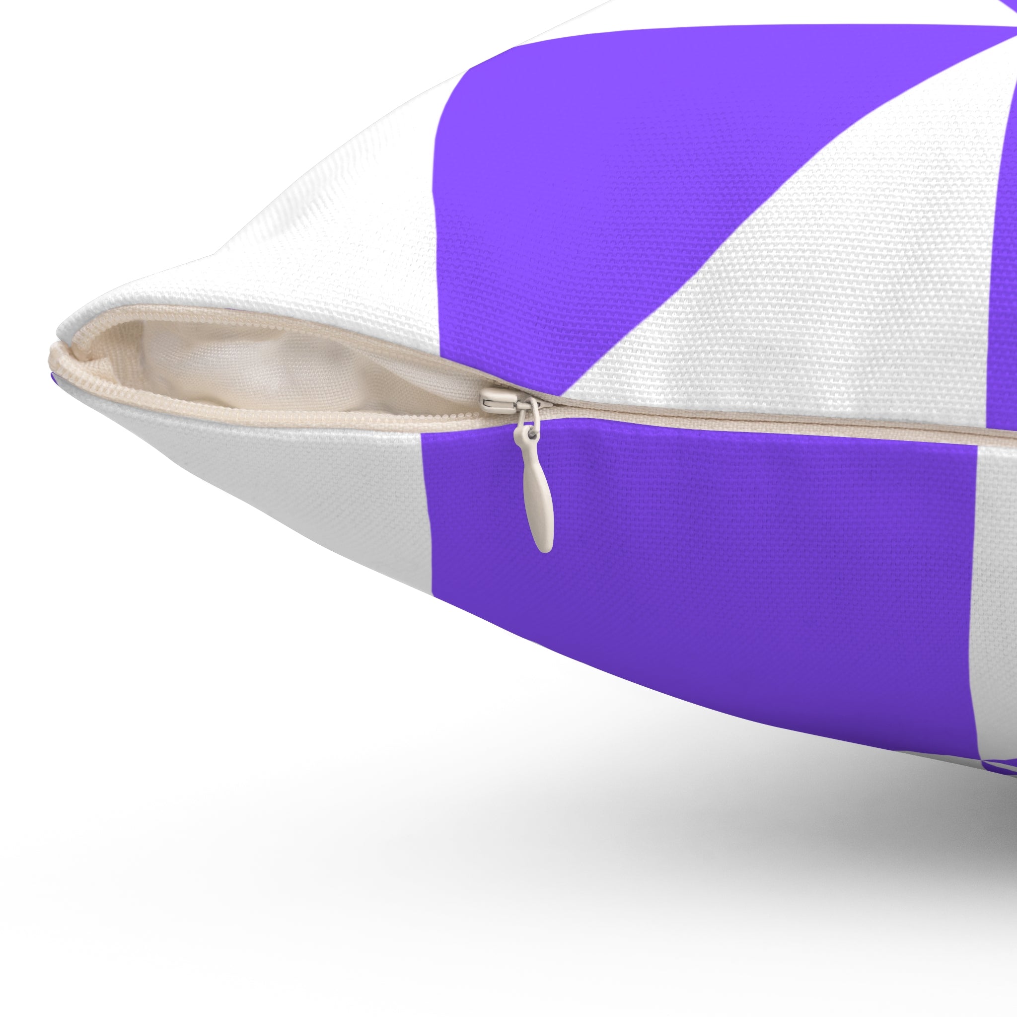 Geometric Purple Quilt-Block Square Throw Pillow