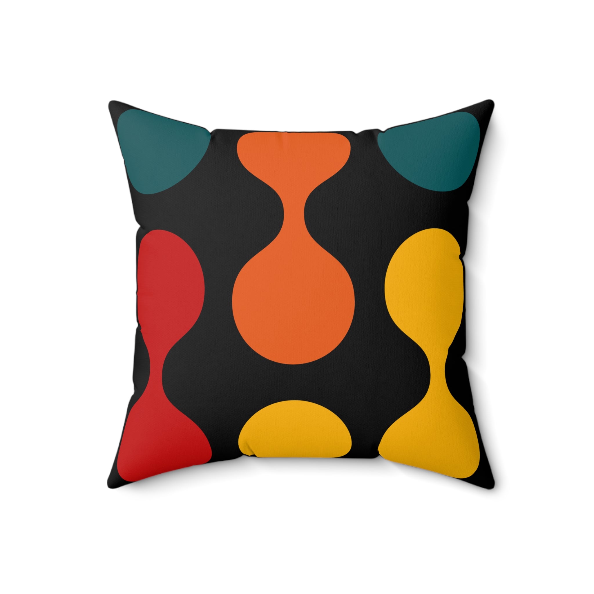Retro Geometric Throw Pillow — Mid-Century Mod Pattern
