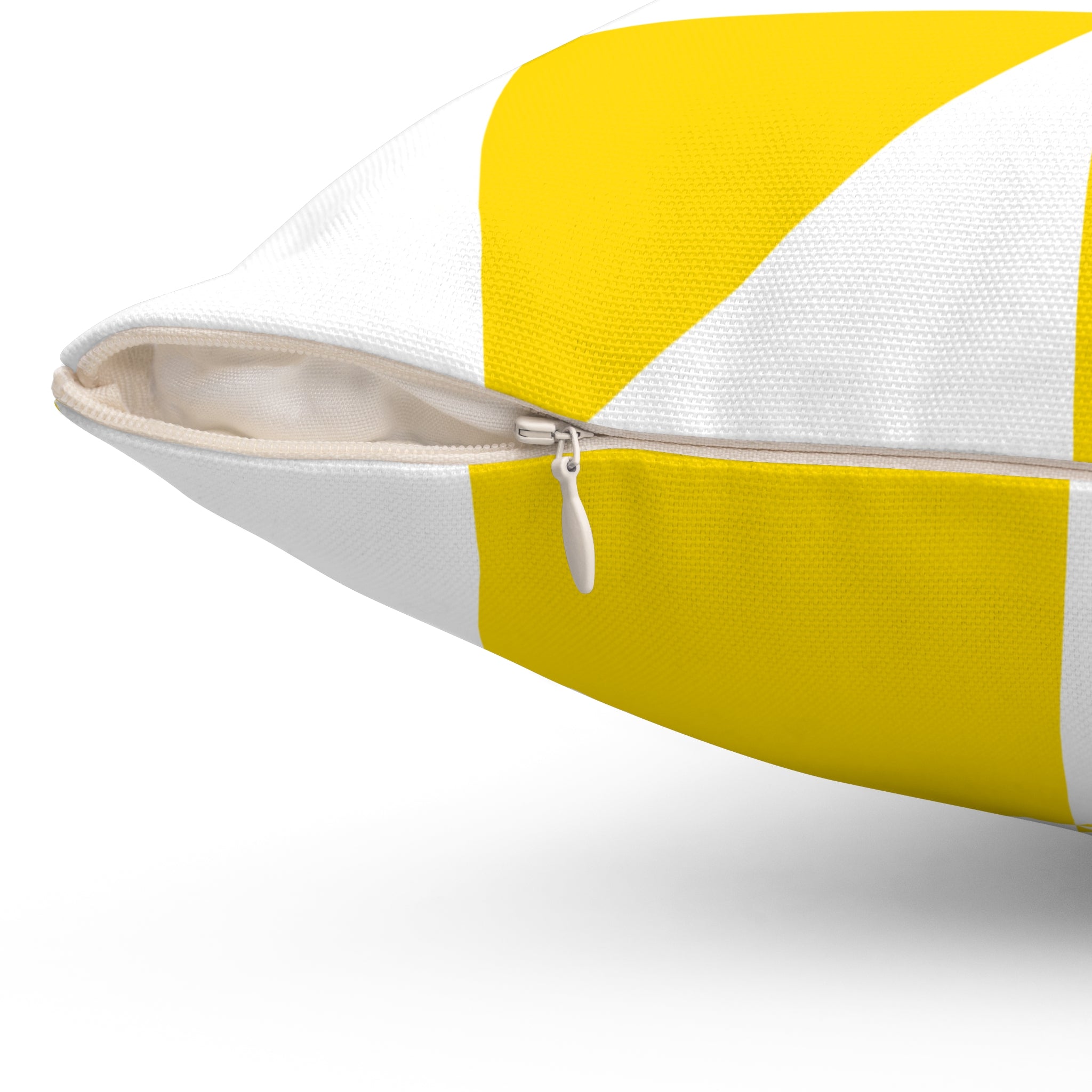 Geometric Yellow Quilt-Pattern Pillow