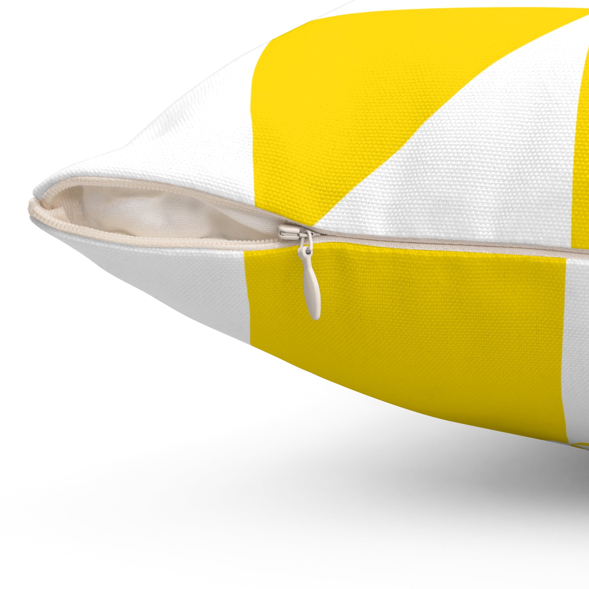 Geometric Yellow Quilt-Pattern Pillow