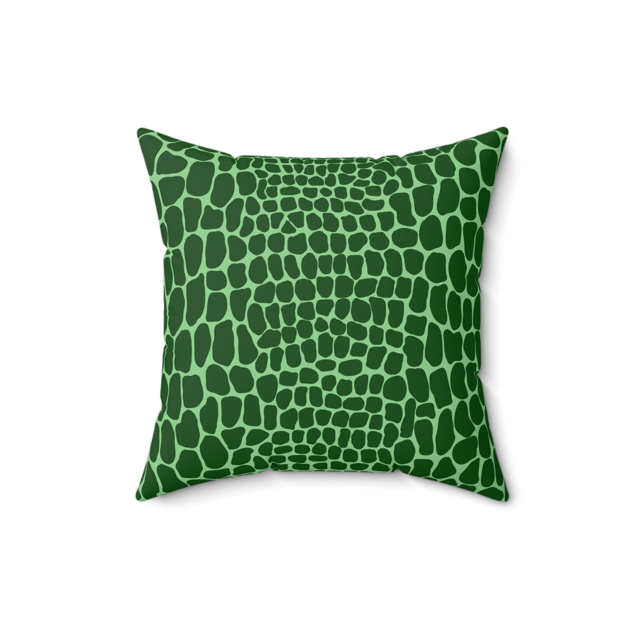 Green Giraffe Spot Pattern Pillow
