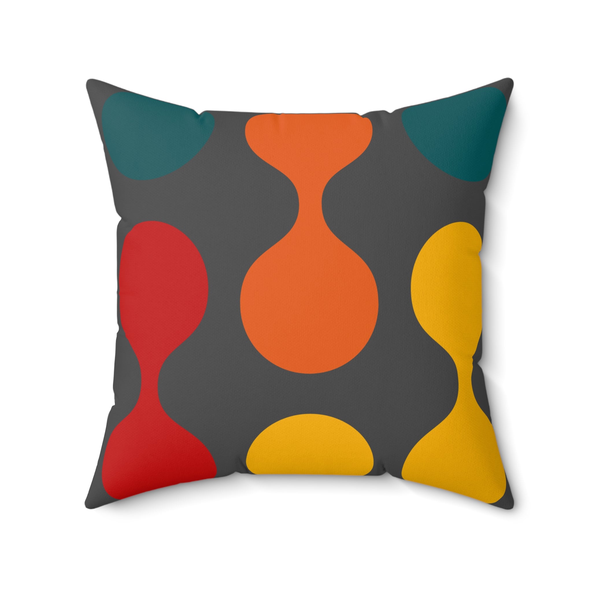 Retro Geometric Throw Pillow — Mid-Century Mod Pattern